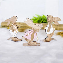 Load image into Gallery viewer, Easter Wooden Rabbit Decorations