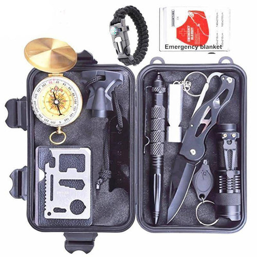 Emergency Survival Kit Multi Professional Tools Outdoor Gear Kit