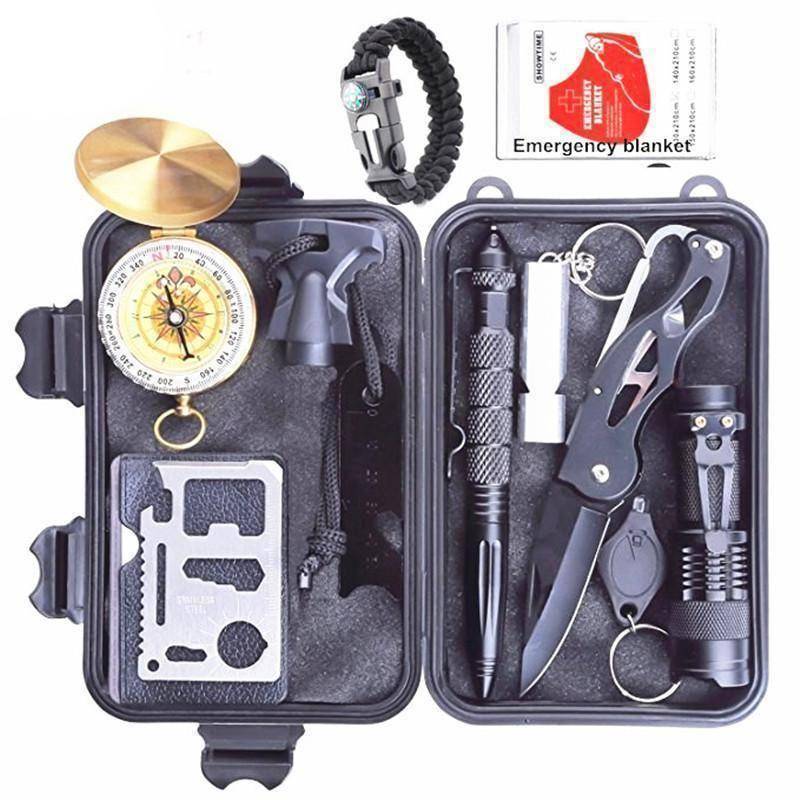 Emergency Survival Kit Multi Professional Tools Outdoor Gear Kit