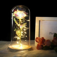 Load image into Gallery viewer, Enchanted Galaxy  Rose LED Glass Display