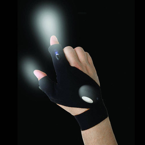 Fingerless LED Flashlight Glove Torch