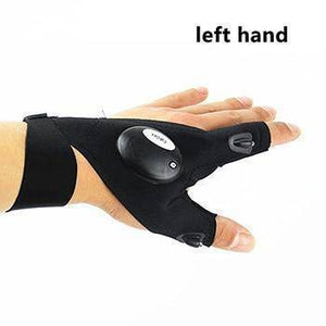 Fingerless LED Flashlight Glove Torch