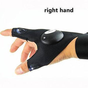 Fingerless LED Flashlight Glove Torch