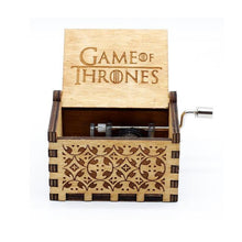 Load image into Gallery viewer, Game of Thrones and Star Wars Wooden Music Box