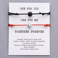 Load image into Gallery viewer, Lava Stone Natural Stone Bead Couple Bracelet