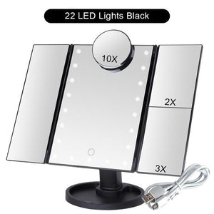 LED Light Touch Screen Makeup Mirror
