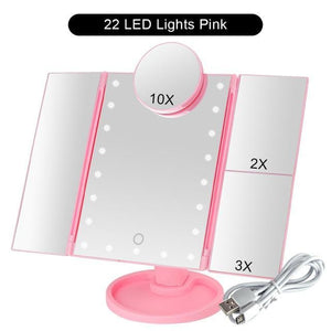 LED Light Touch Screen Makeup Mirror