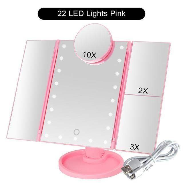 LED Light Touch Screen Makeup Mirror