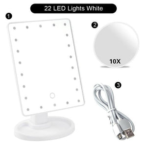 LED Light Touch Screen Makeup Mirror