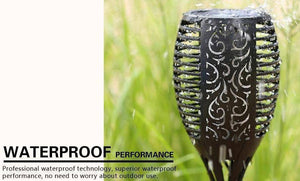 LED Solar Flame Light Flameless Waterproof Torch