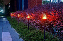 Load image into Gallery viewer, LED Solar Flame Light Flameless Waterproof Torch