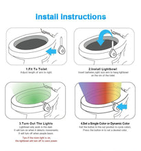 Load image into Gallery viewer, LED Toilet Night Light Motion Sensor