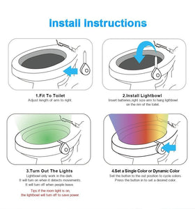 LED Toilet Night Light Motion Sensor
