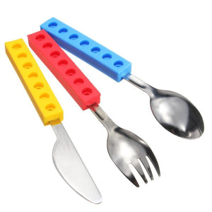 Lego Silicone Stainless Steel Dinnerware Set
