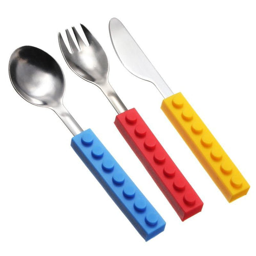 Lego Silicone Stainless Steel Dinnerware Set