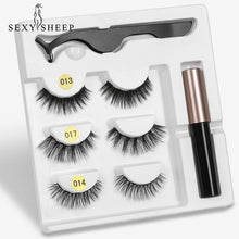 Load image into Gallery viewer, Magnetic Eyeliner with Eyelashes 3 Pairs