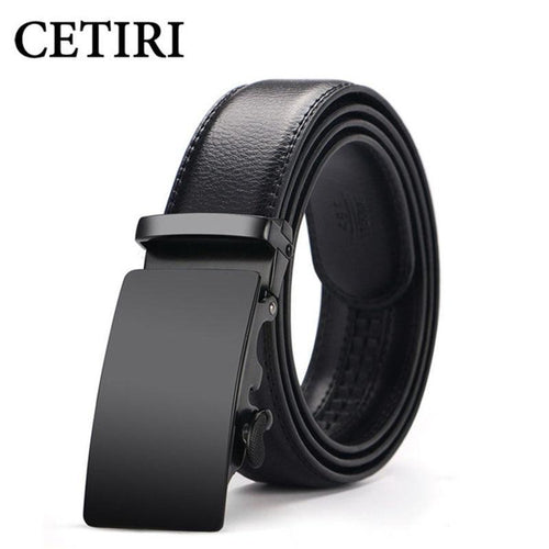 Mens Adjustable Buckle Mechanism Leather Belt
