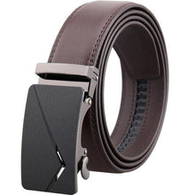 Load image into Gallery viewer, Mens Adjustable Buckle Mechanism Leather Belt