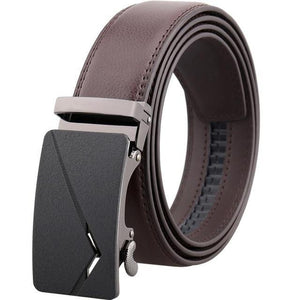 Mens Adjustable Buckle Mechanism Leather Belt