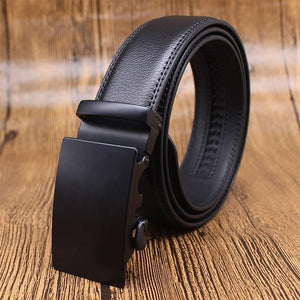 Mens Adjustable Buckle Mechanism Leather Belt