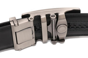 Mens Adjustable Buckle Mechanism Leather Belt
