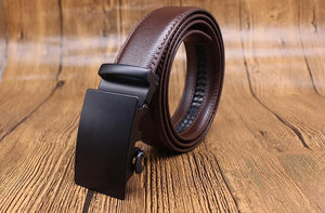 Mens Adjustable Buckle Mechanism Leather Belt