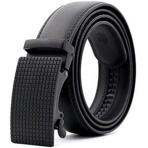 Mens Adjustable Buckle Mechanism Leather Belt