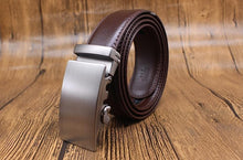 Load image into Gallery viewer, Mens Adjustable Buckle Mechanism Leather Belt