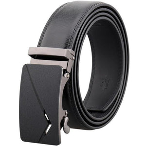 Mens Adjustable Buckle Mechanism Leather Belt