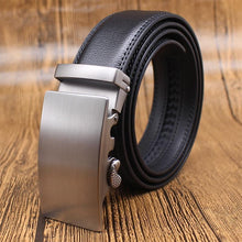 Load image into Gallery viewer, Mens Adjustable Buckle Mechanism Leather Belt