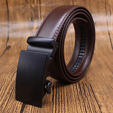 Load image into Gallery viewer, Mens Adjustable Buckle Mechanism Leather Belt