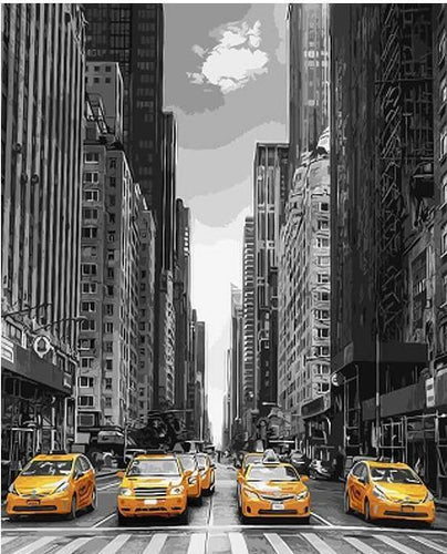 Modern City Car DIY Painting By Number Kit