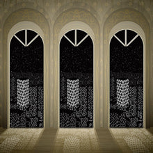 Load image into Gallery viewer, Modern Window Blinds Black City Night Light
