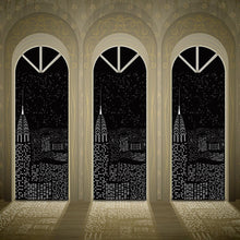 Load image into Gallery viewer, Modern Window Blinds Black City Night Light