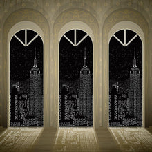Load image into Gallery viewer, Modern Window Blinds Black City Night Light