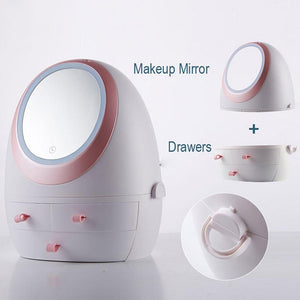 Cosmetic Organizer Box with LED Light