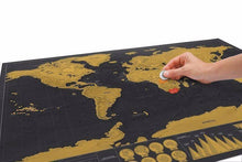 Load image into Gallery viewer, Deluxe Black Scratch Off World Map