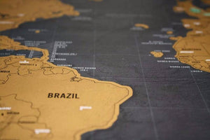 Deluxe Black Scratch Off World Map