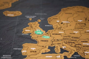 Deluxe Black Scratch Off World Map