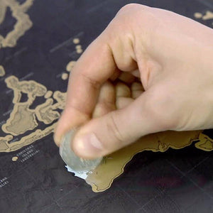 Deluxe Black Scratch Off World Map