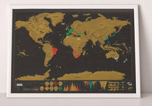 Load image into Gallery viewer, Deluxe Black Scratch Off World Map