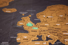Load image into Gallery viewer, Deluxe Black Scratch Off World Map