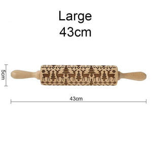 Christmas Embossing Rolling Pin