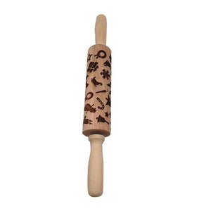 Christmas Embossing Rolling Pin