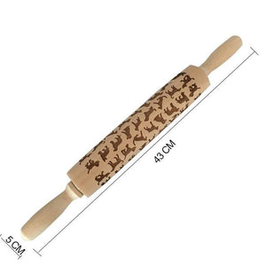 Christmas Embossing Rolling Pin