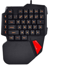 Load image into Gallery viewer, Professional Single Hand USB Wired Back-lit Gaming Keyboard