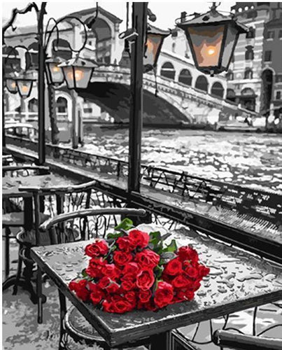 Red Rose Bouquet DIY Painting By Number Kit